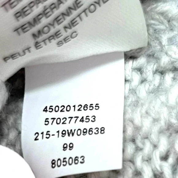 White House Black Market Cable Knit Asymmetrical Gray Poncho Pullover Shawl - Picture 10 of 10